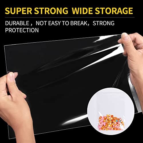 A4 Clear Self-adhesive Bags 100 Pack, 22x30CM Self Sealing Cellophane Display Bag/Sealable Bags, Food Safe, A4 Cello Bags OPP for Cookies,Cards,Envelopes,Pictures — view 3