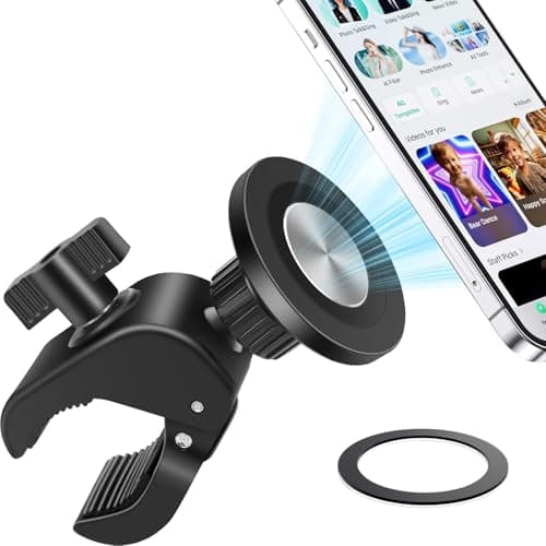 EEEKit Indoor Bike Phone Holder, Universal Magnetic Handlebar Phone Mount