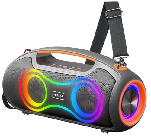 Portable Bluetooth Speakers Wireless, 200W PEAK Outdoor Speaker w/2.0 Bass