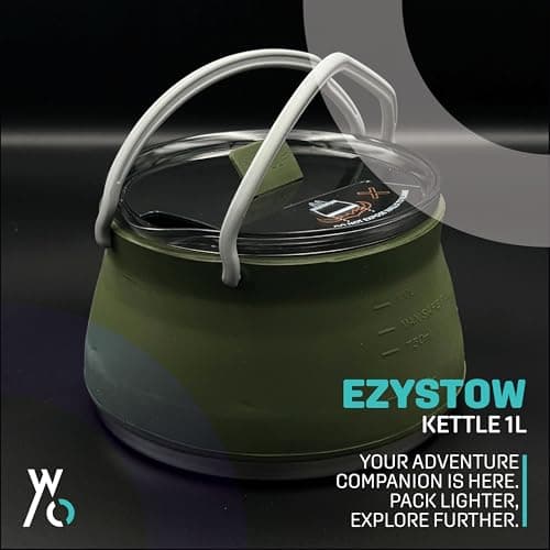 EZYSTOW 1L Collapsible Kettle Travel | Silicone Foldable Kettle — view 2