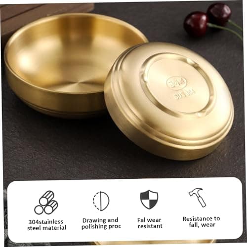 Dog Bowls, 2Pcs Gold Dog Bowls, 5.7 Inch Stainless Steel Pet, Pet Dish Set for Food, Basic — view 6