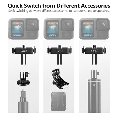 HSU Magnetic Latch Mount Adapter for GoPro Mission 1 Pro and Hero 13 Black — view 2