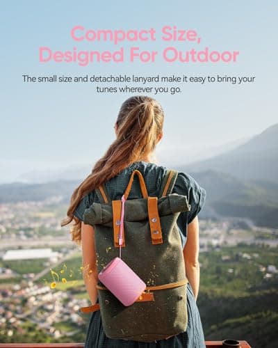 AY Portable Bluetooth Speaker with Lights, Powerful Crystal Clear Sound, IPX5 Waterproof, All Day Playtime, AUX&TF-Card Input, Bluetooth 5.3, TWS Paring, Small Wireless Speaker for Outdoor, Gift Ideas — view 5