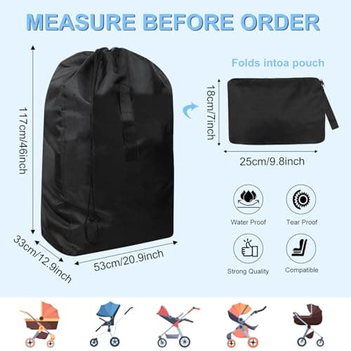 Chicpant 114*39*30 CM Universal Stroller Bag for Airplane Travel Car Seat — view 3