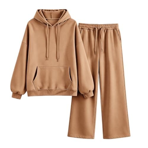 Tracksuit Womens Full Set Pullover Hoodie Wide Leg Trousers 2 Piece Outfits — view 4