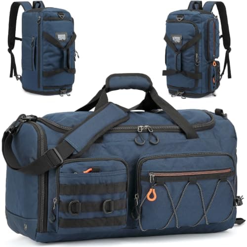 TUGUAN Sports Gym Bag Mens 45L Duffle Bag for Travel Holdall Backpack