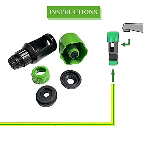 Kitchen Tap Hose Connector for Sink, Garden Tap Connector Hose Pipe Adapter — view 5