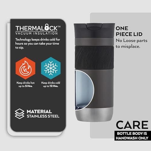 Contigo Byron Snapseal Travel Mug, Leakproof Thermal-Mug, 7h hot, 470 ml — view 3