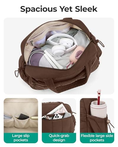 BAGSMART 24L Womens Gym Travel Bag, Weekend Overnight Cabin Bag, Wet Pocket — view 4