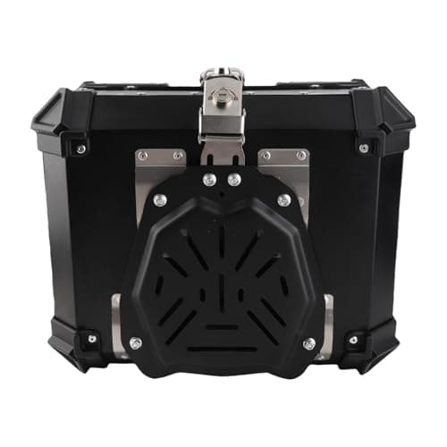 Brrnoo Motorcycle Tail Bag, Motorcycle Luggage Box with Removable Base and Liner Tail Box Top Case 28L Large Capacity Shockproof Replacement (Black) — view 5