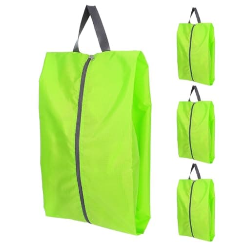 CALLARON 4pcs Portable Shoe Storage Bag with Zipper for Travel and Gym, Large Polyester Shoe Pouch for Men and Women, Protective Boot Bags for Walking Boots and Footwear Laundry