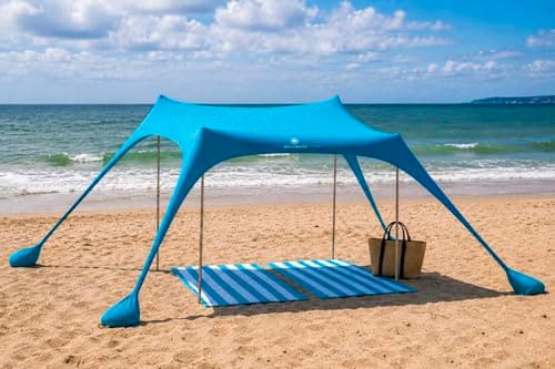 Beach Master Large Portable Canopy - Beach Tent Shade Shelter (210cm x 210cm)