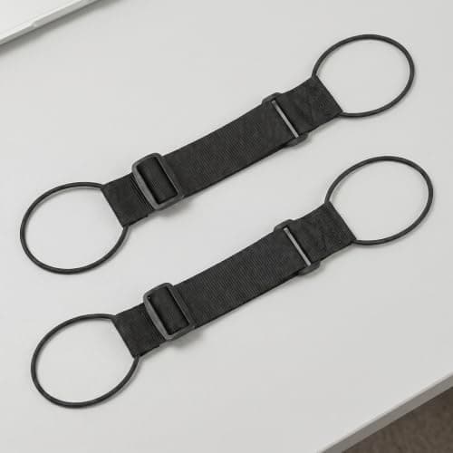 4 Pcs Elastic Adjustable Luggage Straps (Black) — view 6