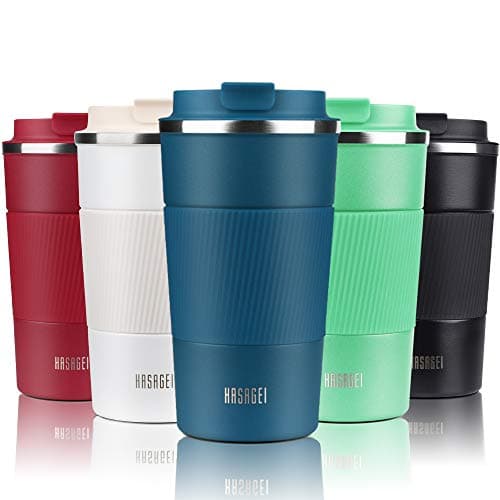 HASAGEI Travel Mug, Insulated Coffee Cup with Leakproof Lid - Vacuum Insulation Stainless Steel for Hot and Cold Water Coffee and Tea Blue 510ml