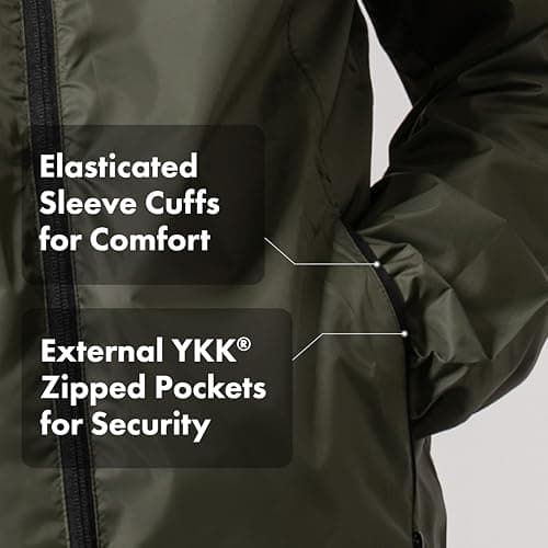 Mac in a Sac Origin II Waterproof Packable Jacket Unisex, Khaki, L — view 4