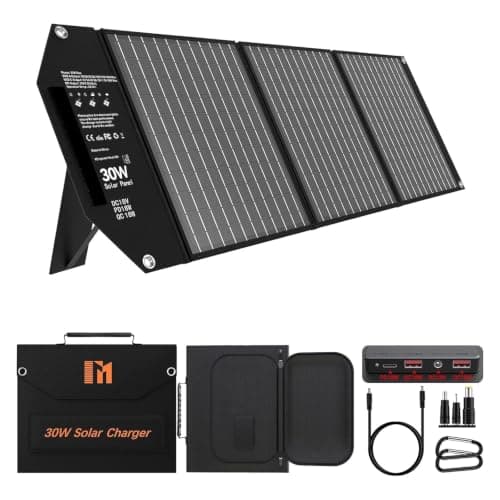 30W Portable Foldable Solar Panel with DC 18V, USB-C PD 18W QC3.0 (for UK)