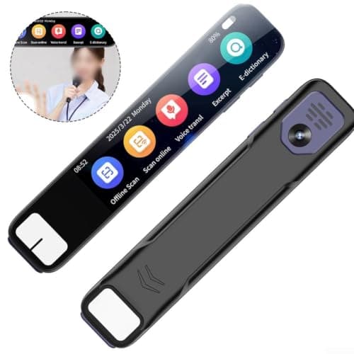 Translation Pen with Scan to Text Feature 13 Offline Languages Real Time Voice for translator for Students Travel Office Use(Black) — view 3