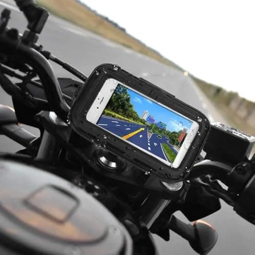 Water-Resistant Bike & Motorbike Phone Holder – Universal Mount for Extra Large Smartphones up to 165 x 80 mm – Touchscreen Friendly & Shockproof Case – Adventure-Ready for Commuters and Riders — view 5