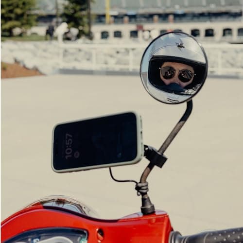 Peak Design Motorcycle Mirror and GPS bar Mount: Locking and Charging (Suitable for Bars 7/8" to 1 1/8", 10-16mm Diameter) with SlimLink — view 6