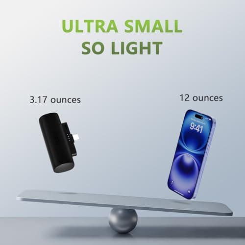 Miady 2-Pack Mini Power Bank 5000mAh, Type C Connector — view 6
