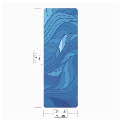 jooeer Travel Yoga Mat, 1.5mm Thick Foldable Non Slip Fitness & Exercise Mat for Pilates Gym Stretching, Sweat Absorbent, 183 x 61 cm — view 2