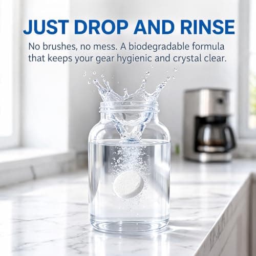 Water Bottle Cleaning Tablets, 18 PCS Bottle Cleaner Tablets Removes Odors and Residue, No Scrubbing Required, Suitable Stainless Steel, Hydration Bladder, Coffee Mug — view 6
