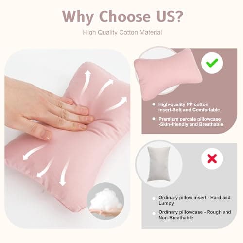 vocheer Small Pillow with Removable Cover, 28*17 cm Tiny Travel Pillow 1PC — view 3