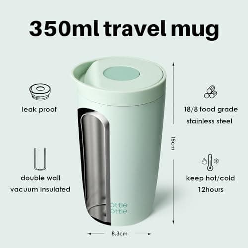 BOTTLE BOTTLE Travel Mug (Green, 350, Milliliters) — view 3
