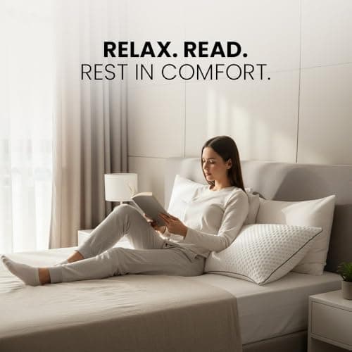 ZZZMRH Shredded Memory Foam Pillows 2 Pack for Neck and Shoulder Pain Relief, Side Sleeper Pillows Neck Support – Hypoallergenic Medium Firm, Luxury Bed Pillows 50x70cm — view 6