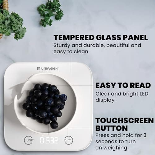 UNIWEIGH Kitchen and Bathroom Scale Bundle-Digital Food Scale 11lb — view 3