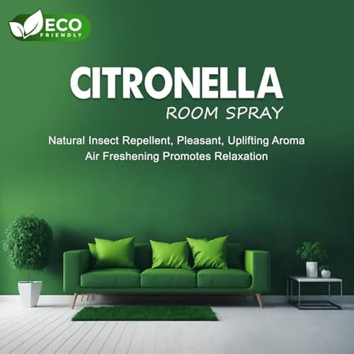 DD Teck Citronella Aromatic Room Mist Spray – Long-Lasting Natural Freshener For Rooms, Pillows & Linens – Safe, Plant-Powered Insect Defense For Camping, Patios, Pets & Family Use 500ml Spray — view 2