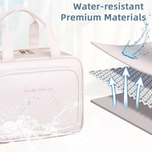 SYEXDZON Full Size Toiletry Bag, Multi-compartments Makeup Bag — view 5
