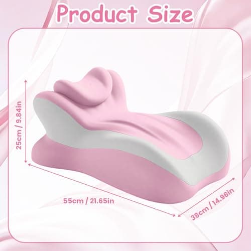 Cumnvulnt Sweet Spot Pillow, 27° Angle Perfect Position Couples Pillow Ergonomic Rebound Memory Foam Wedge Pillow, Sweet Love Nest Spark Provides Waist and Neck Contoured Support (Pink) — view 2
