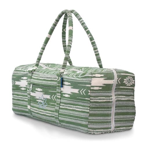 Yoga-Mad Horizon Yoga Kit Bag | Spacious Cotton Yoga Mat Bag with Pockets & Full Zip | Fits Mat, Blocks, Blanket & Accessories | Durable, Showerproof Lining | 3 Colour Options | 65 x 23 x 26cm — view 3