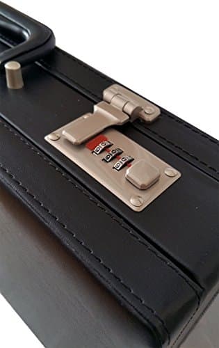 ESSENTIAL PRODUCTS Smooth Nappa Faux Leather Expandable Executive Attache Case Briefcase — view 6