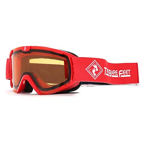 Two Bare Feet Nitro Junior Ski Snow Goggles (Red/Orange)