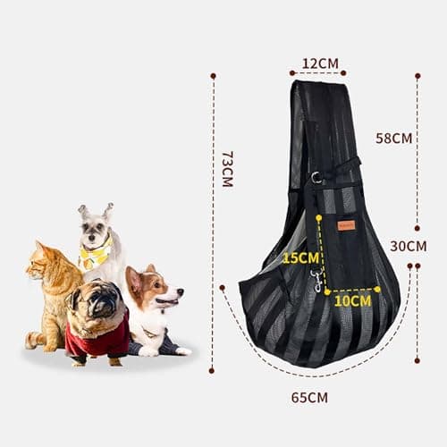 Portable Backpack for Small and Large Cats Breathable Mesh Ventilation Lightweight Approved for Outdoor Travel Hiking Adventure Hands Design Comfortable Shoulder Straps Durable, White, standard size — view 3