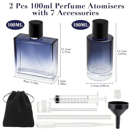 Maxumille 2Pcs 100ml Perfume Atomiser Refillable, Aftershave Spray Bottles — view 3