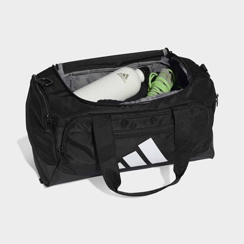adidas Unisex Training Defender Duffle Bag XSmall Duffel Bag, Black/White, One Size — view 4