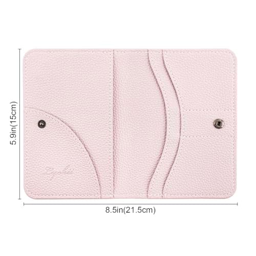 Lychii Leather Passport Wallet for Women and Men, PU Travel Protector Wallet Pouch Protective Case for Passport, Boarding Pass and ID Card — view 2