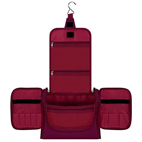 Vinsani Premium Toiletry Bag 5 Compartment Travel Wash Bag Unisex, Purple