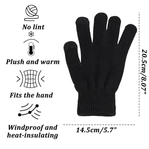 JiaYouLC 6 Pairs Unisex Touch Screen Thermal Gloves Multipack Adult Winter Warm Magic Gloves for Dressing Driving Skiing Cycling Shopping — view 6