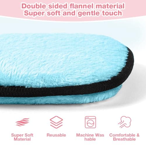 AOOWU Reusable Makeup Remover Pads and Eye Makeup Remover Pads Set, 8 Pack Face & Skin Cleaner Pads, Ultra Soft, Washable, Reusable Face Pads with Wash Bag, Makeup Remover Cloth for All Skin Types — view 4