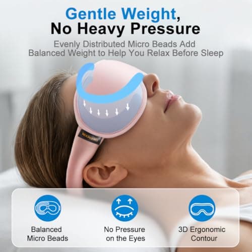Facemoon Blackout Eye Mask for Sleeping, 3D Contoured Sleep Mask for Women — view 4