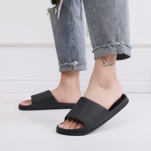 Generisch 2026 Fashion Couples Men Shower Room Non-Slip Breathable Soft Sole Shoes Slippers Comfortable Flat Shoes, black, 11 UK — view 2