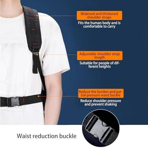 Dafape Men Women Hiking Backpack, 65L Travel Camping Daypack Backpacking Backpack for Gym Workout Outdoor Cycling Sport Large (Black) — view 3