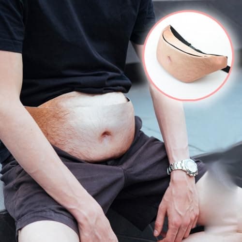 Unisex Water Resistant Waist Pack with Real 3D Printing, Beige — view 4