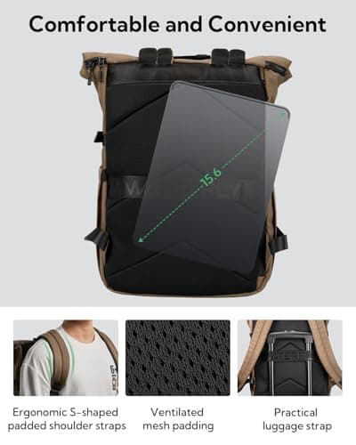 Waterfly Roll Top Backpack Rucksack: 16 Inch Laptop Compatible — view 5
