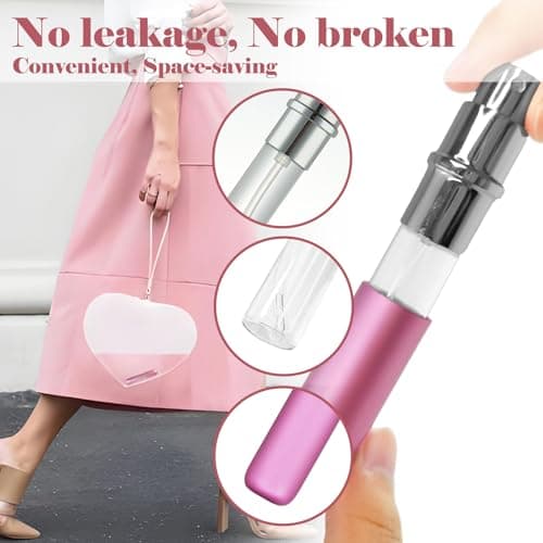 OBSGUMU 4pcs Mini Perfume Travel Bottle, Perfume Atomiser Refillable, 5ML Spray Bottles, Portable for Travel Holiday Women Man — view 2