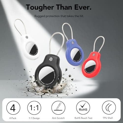 SPGUARD Compatible with Apple AirTag Secure Holder With Wire Cable — view 2